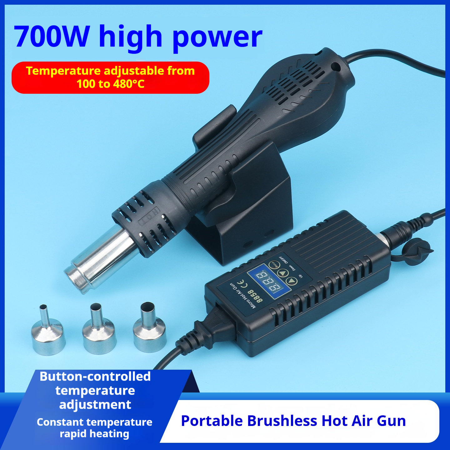 Electronics Repair Youtube - Kanoyu 8858 hot air gun, portable