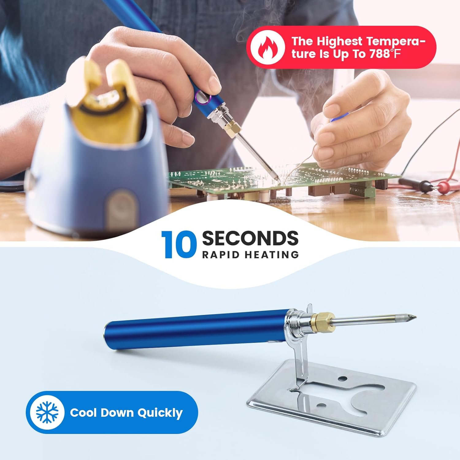 Cordless Soldering Iron Kit, W - Electronics Repair Images reseña y precio