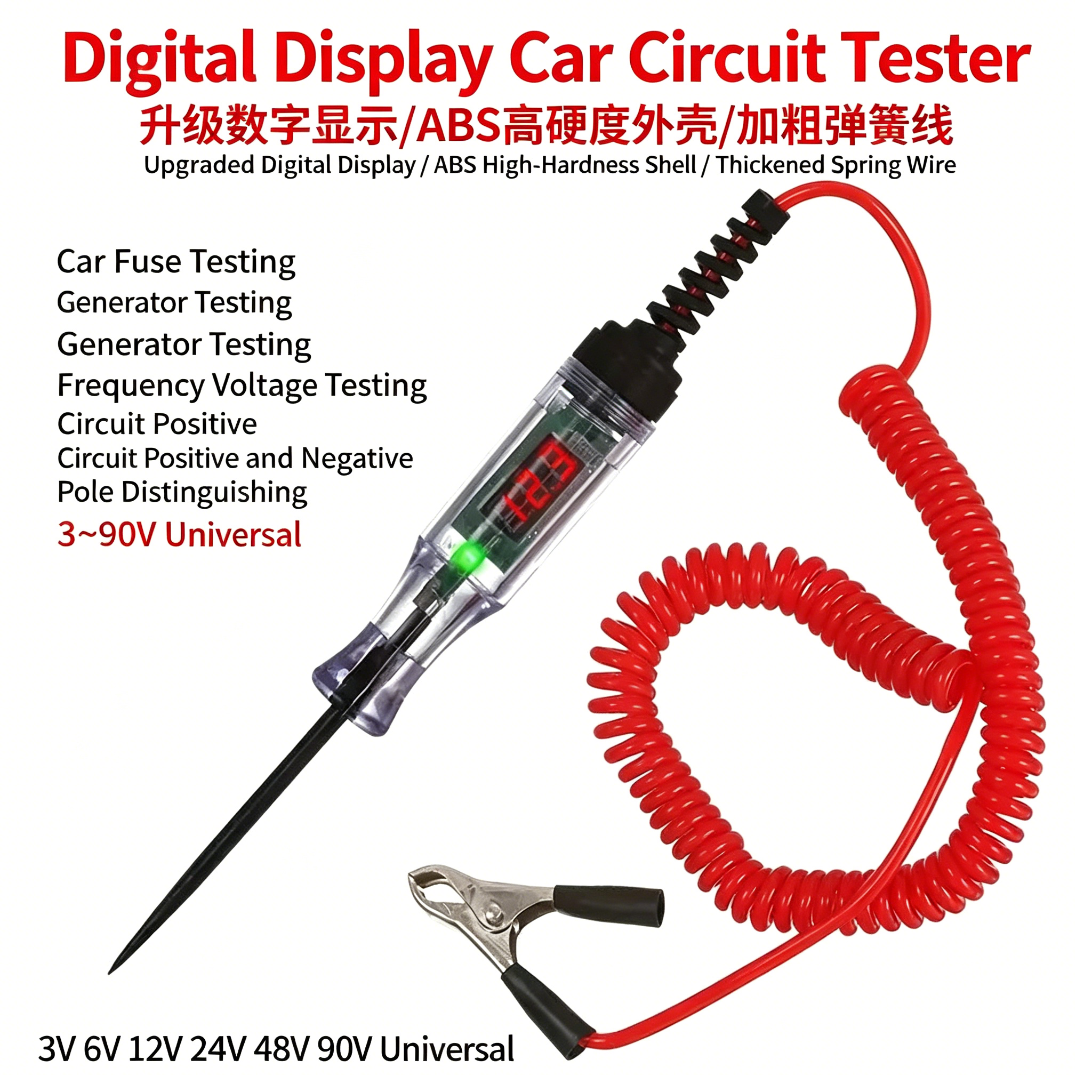 Car Voltage Tester LED Flashli - Repair Electronics reseña y precio