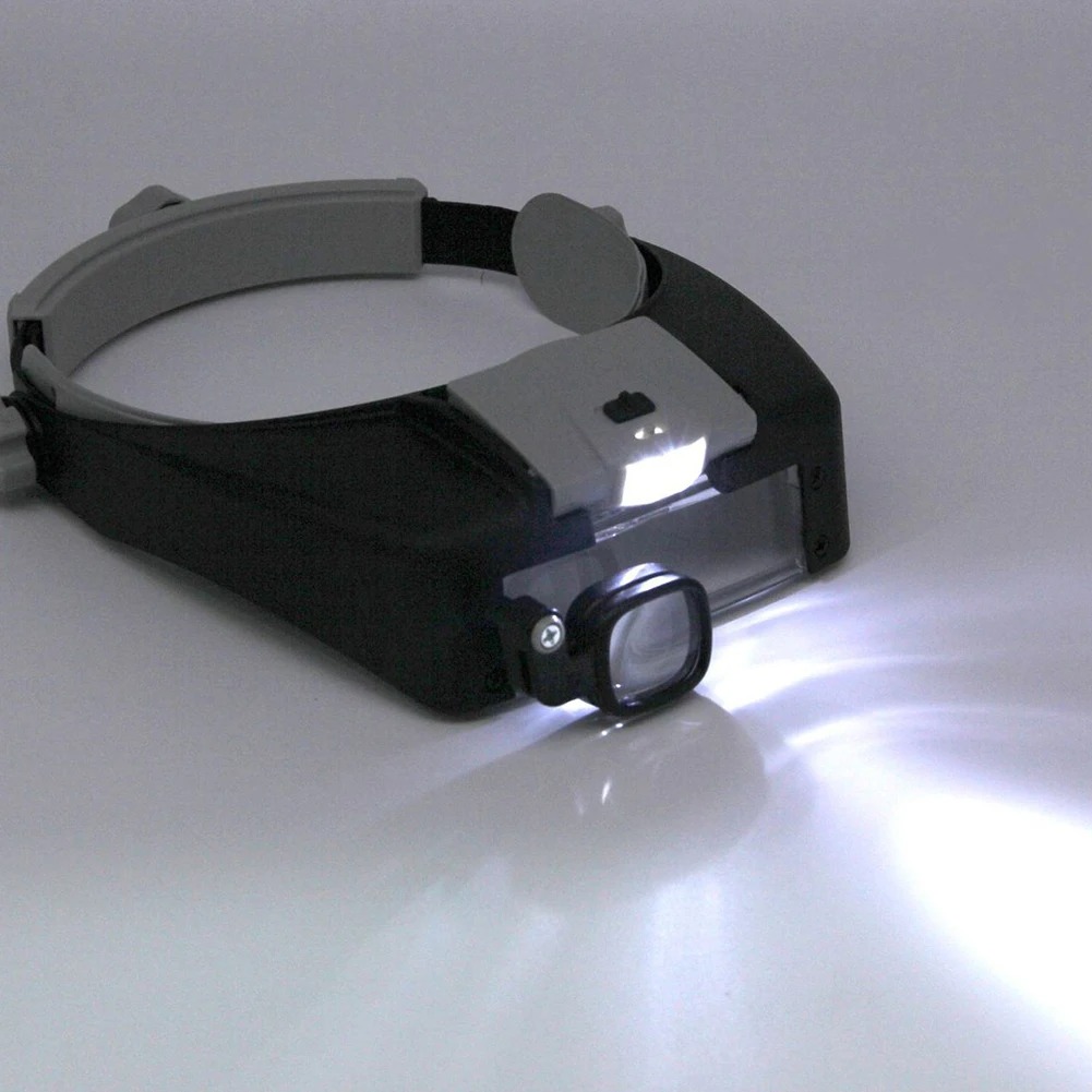 LED Magnifier Glasses Head Mou - Electronics Repair Hobby reseña y precio