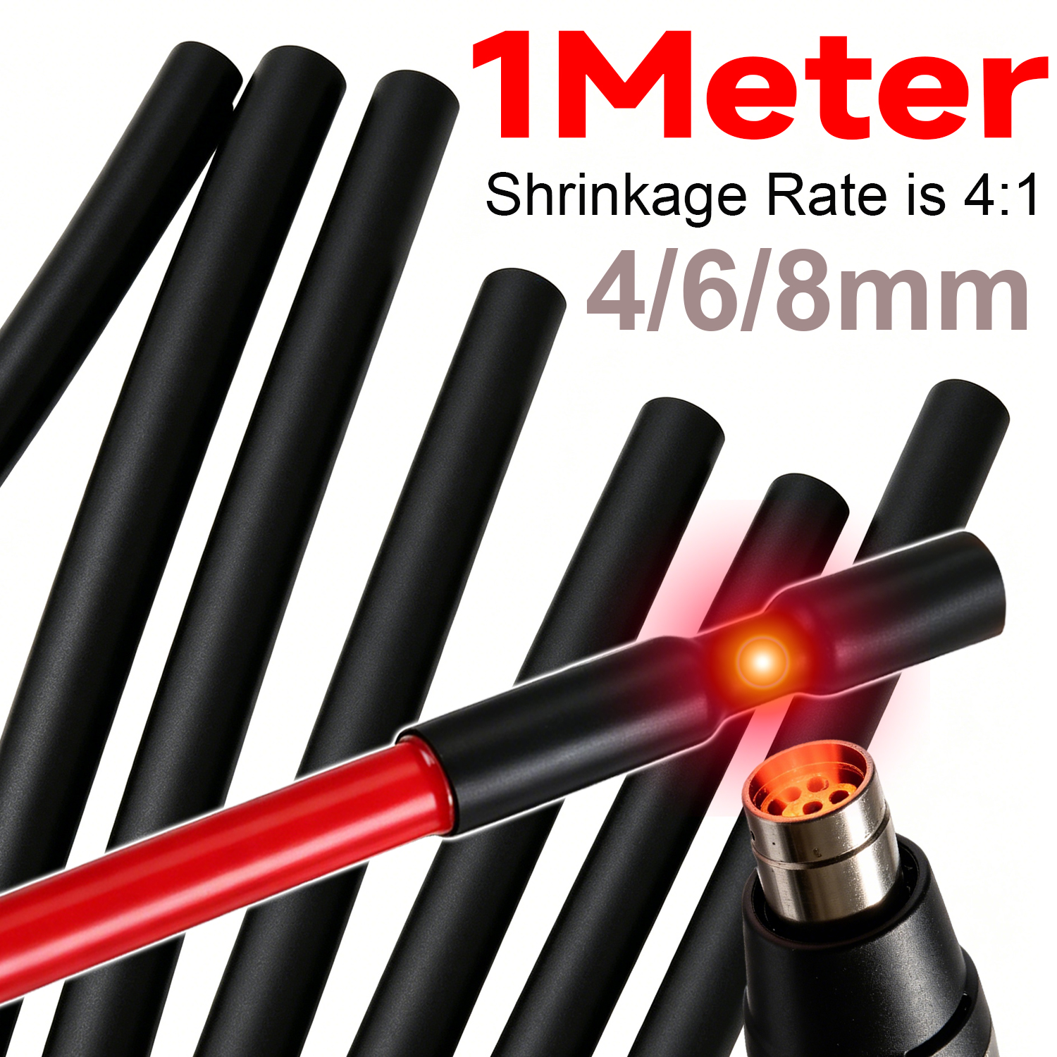 1Meter/lot 4:1 Black 4/5/8mm F - Electronics Repair Youtube reseña y precio