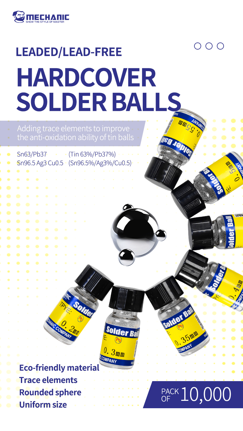 MECHANIC Leaded Solder Balls 0 - Electronics Repair Training reseña y precio