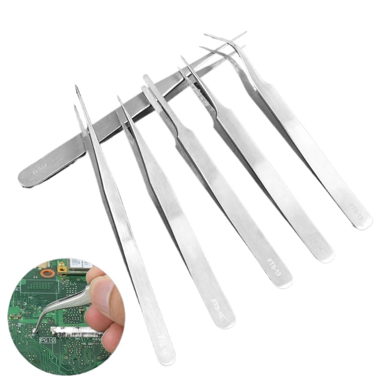 6pcs Precision Tweezers Set Up - Electronics Repair Hobby reseña y precio