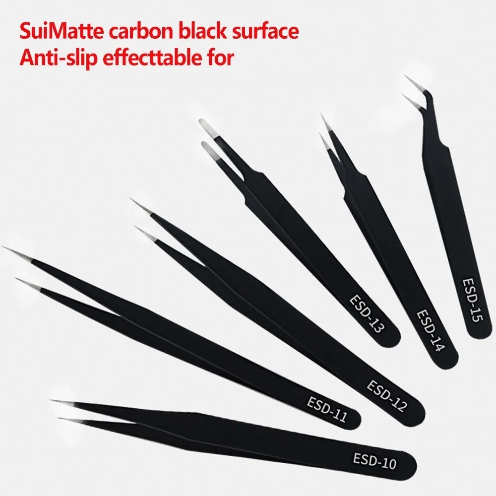 6pcs Precision Long Tweezers S - Electronics Repair Tools reseña y precio
