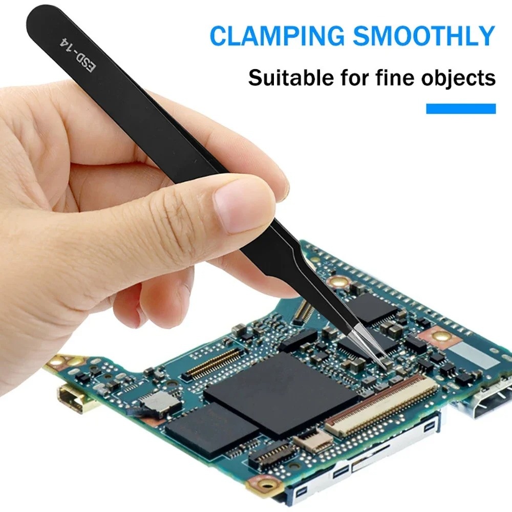 6pcs Precision Long Tweezers S - Electronics Repair Tools reseña y precio