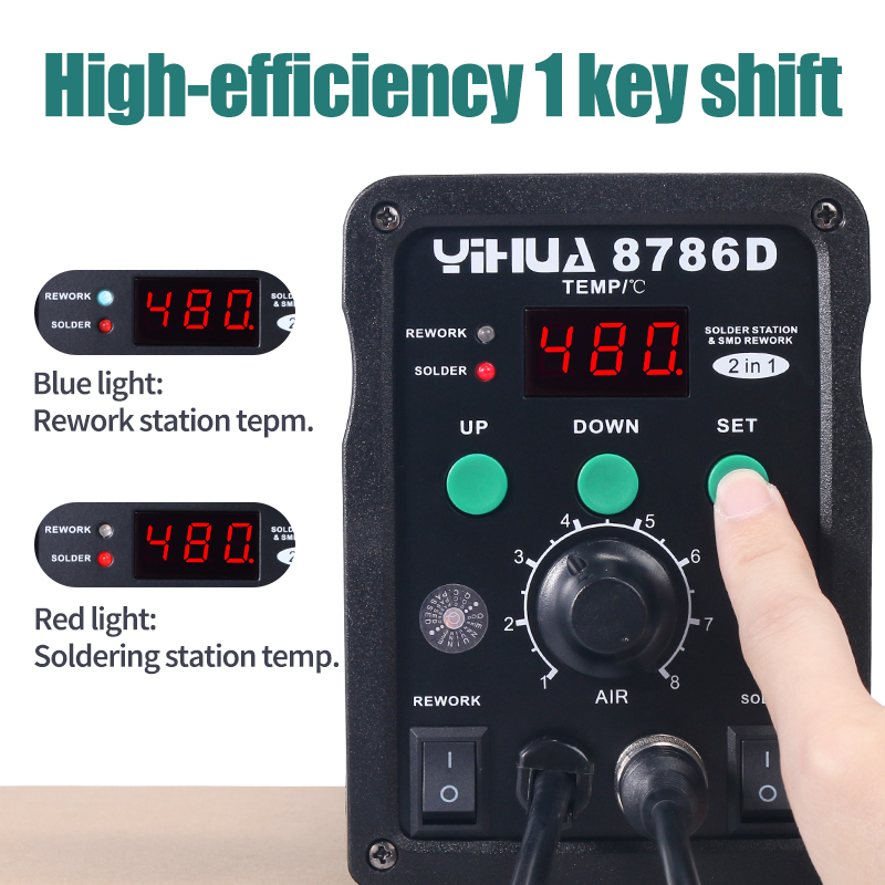 YIHUA 8786D Soldering Iron Hot - Hot Air Station 858 reseña y precio
