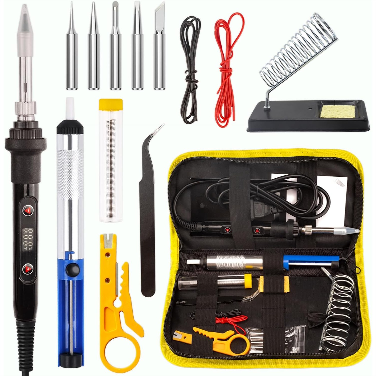 80W Soldering Iron Kit with LC - Electronics Repair Images reseña y precio