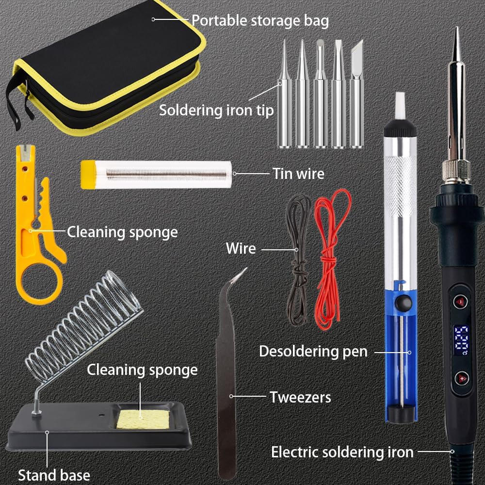 80W Soldering Iron Kit with LC - Electronics Repair Images reseña y precio