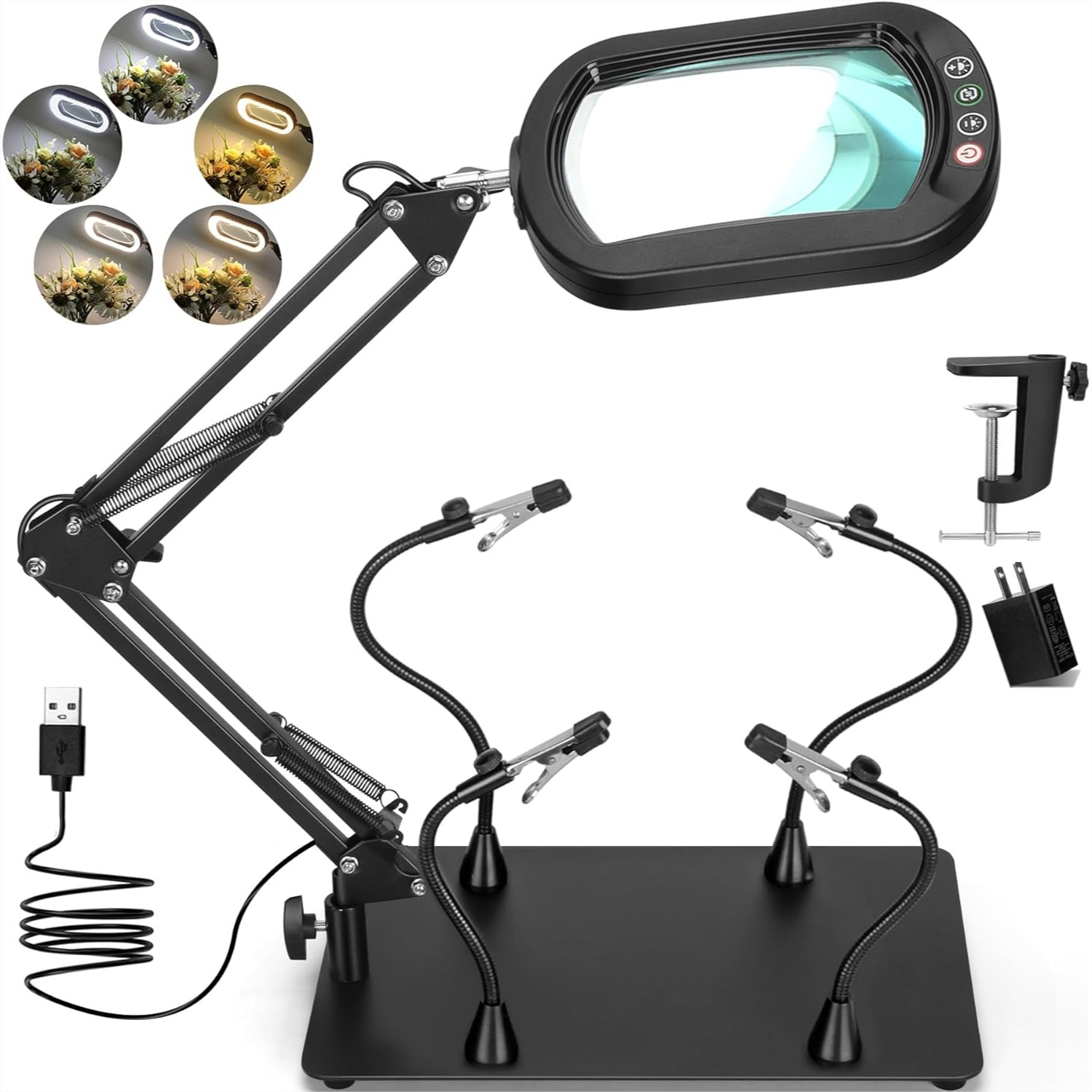 Soldering Station with 10X Mag - Electronics Repair Images reseña y precio