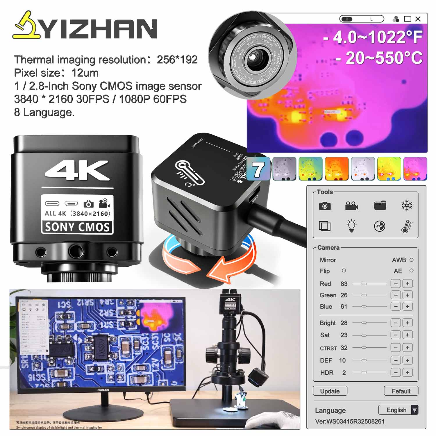 YIZHAN Thermal Imager 4k Elect - Electronics Repair Images reseña y precio
